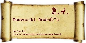 Medveczki András névjegykártya