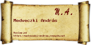 Medveczki András névjegykártya
